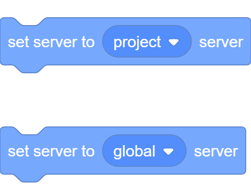 set server to (project/global) server